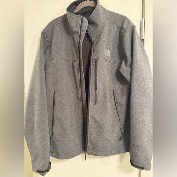 The North Face WindWall Softshell Jacket Men’s Medium Gray Fleece Lined - Picture 3 of 6